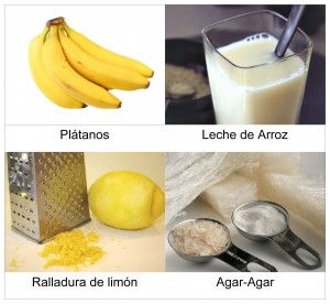 Ingredientes Flan de Plátano